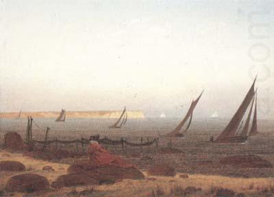 Caspar David Friedrich Woman on the Beach at Rugen (mk10) china oil painting image